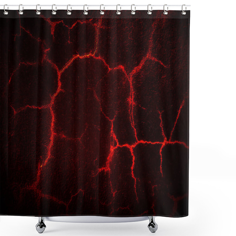 Personality  Hot Lava Crack Background For Texture Shower Curtains