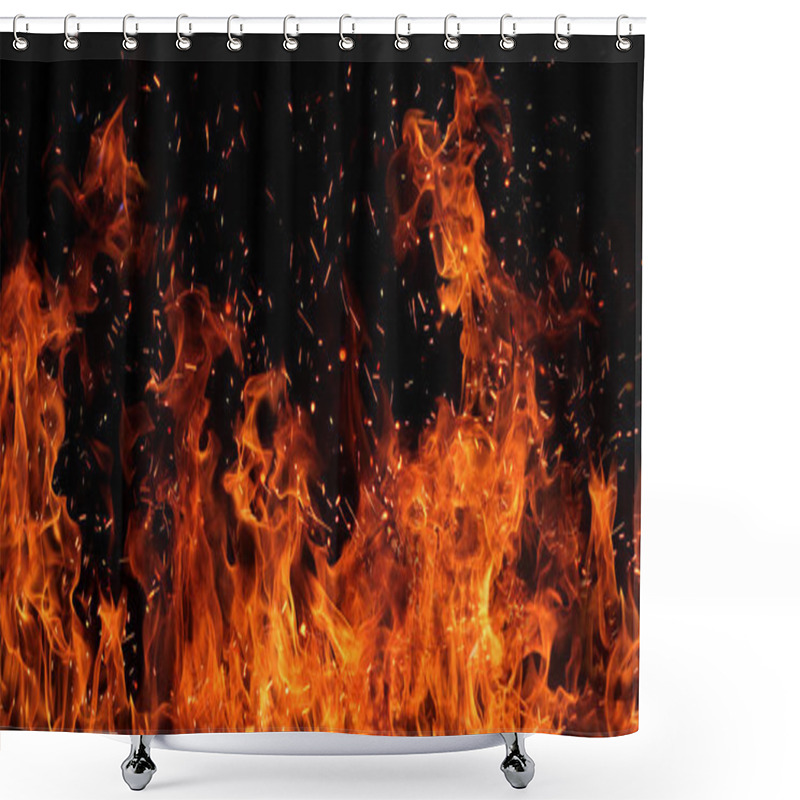 Personality  Firestorm Texture. Bokeh Lights On Black Background, Shot Of Fly Shower Curtains