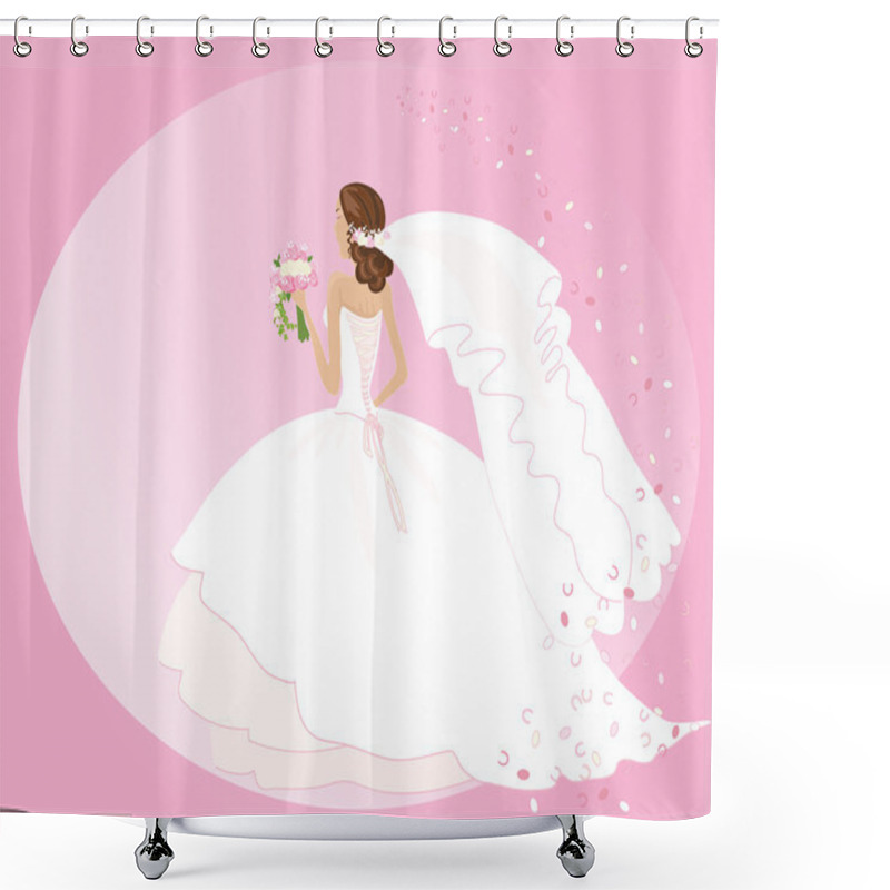 Personality  Wedding Dress Shower Curtains