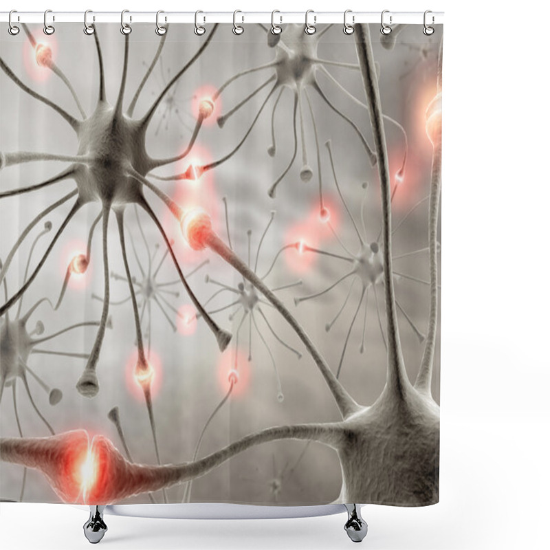 Personality  Neuron Concept Shower Curtains