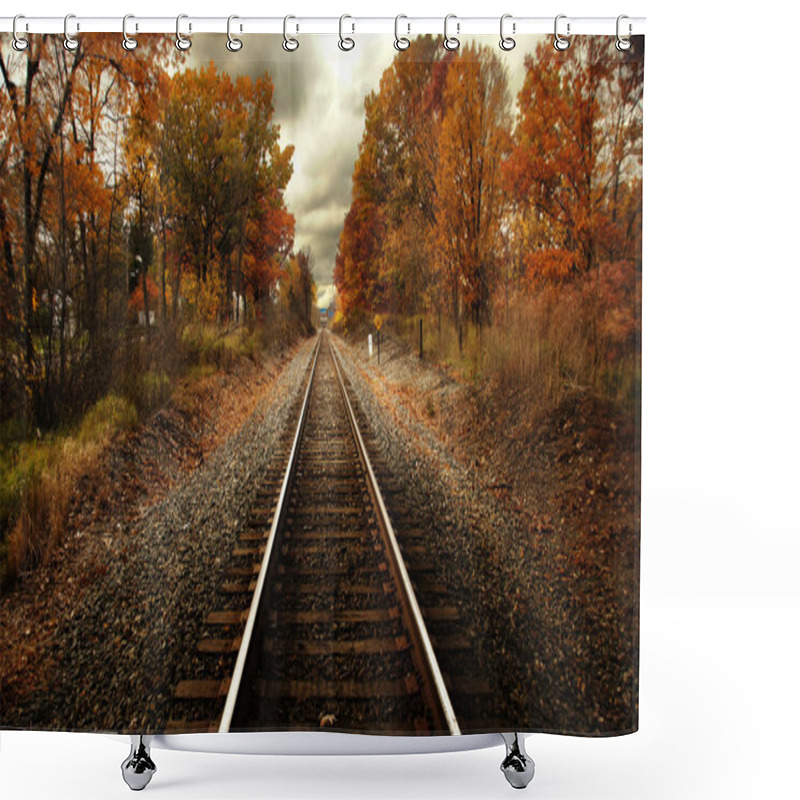 Personality  Steel Rails Fall Shower Curtains