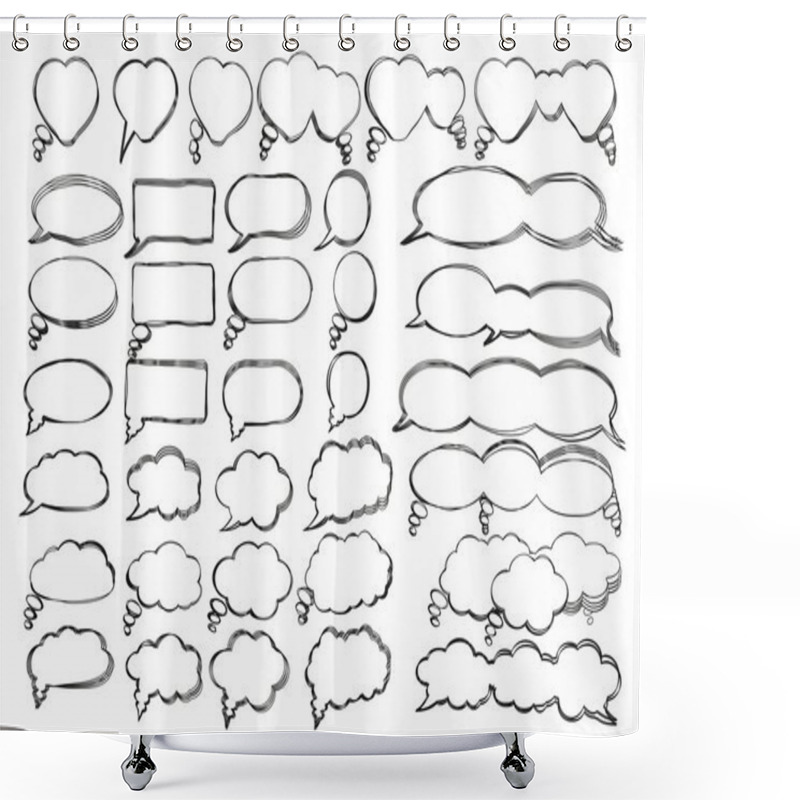 Personality  Speech Bubbles Shower Curtains