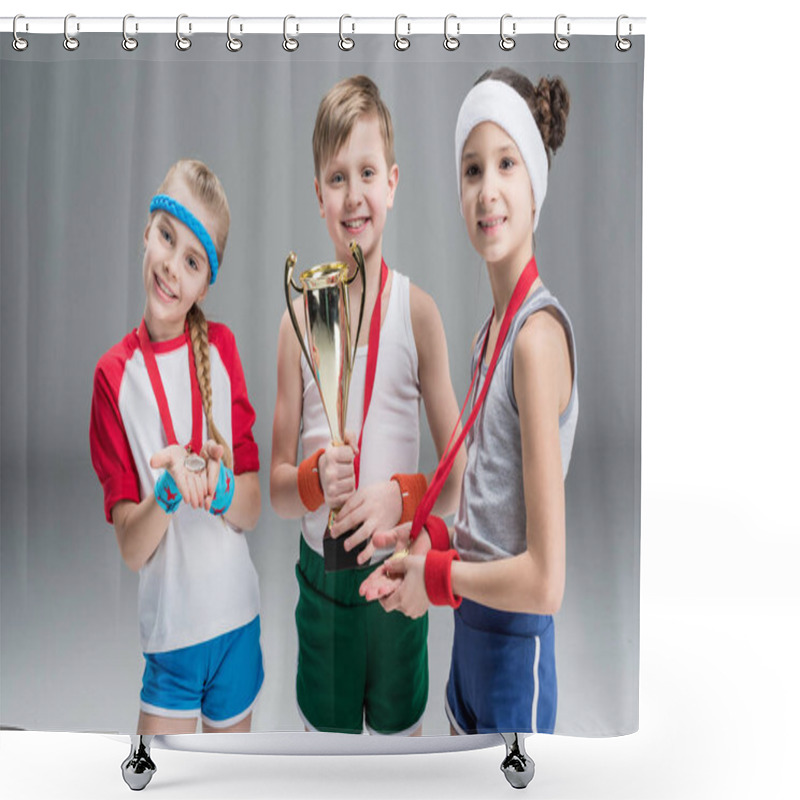 Personality  Little Kids With Awards Shower Curtains