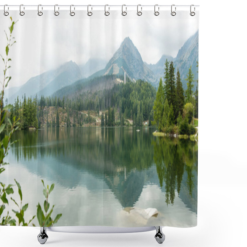 Personality  Reflections In The Calm Lake Water Shower Curtains