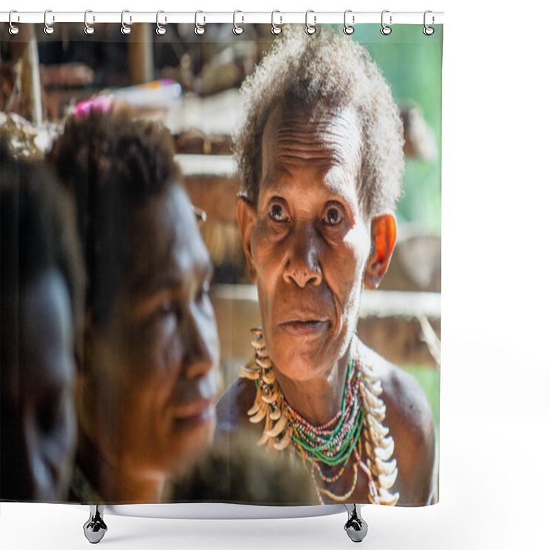 Personality  Papuan Woman From A Korowai Tribe Shower Curtains