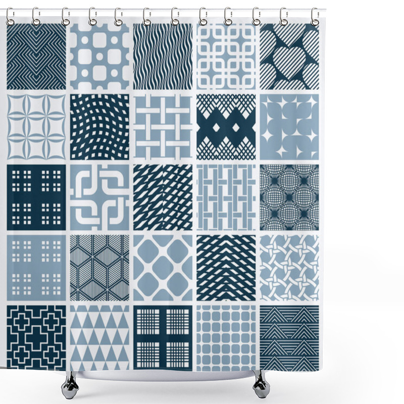 Personality  Set Of Endless Geometric Patterns Shower Curtains