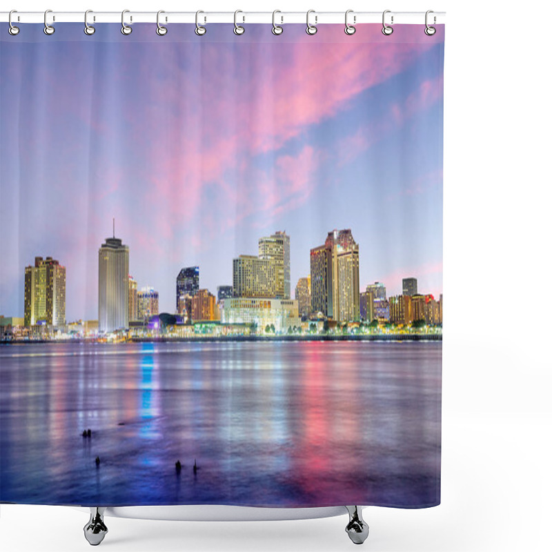 Personality  Downtown New Orleans, Louisiana And The Mississippi River Shower Curtains