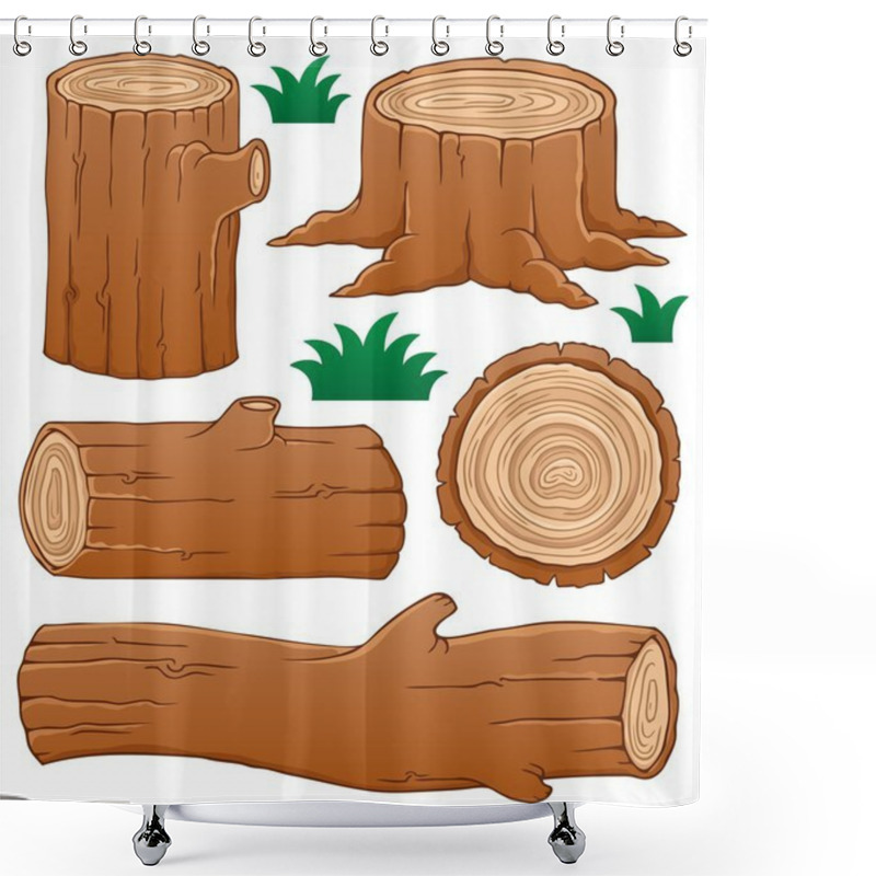 Personality  Log Theme Collection 1 Shower Curtains