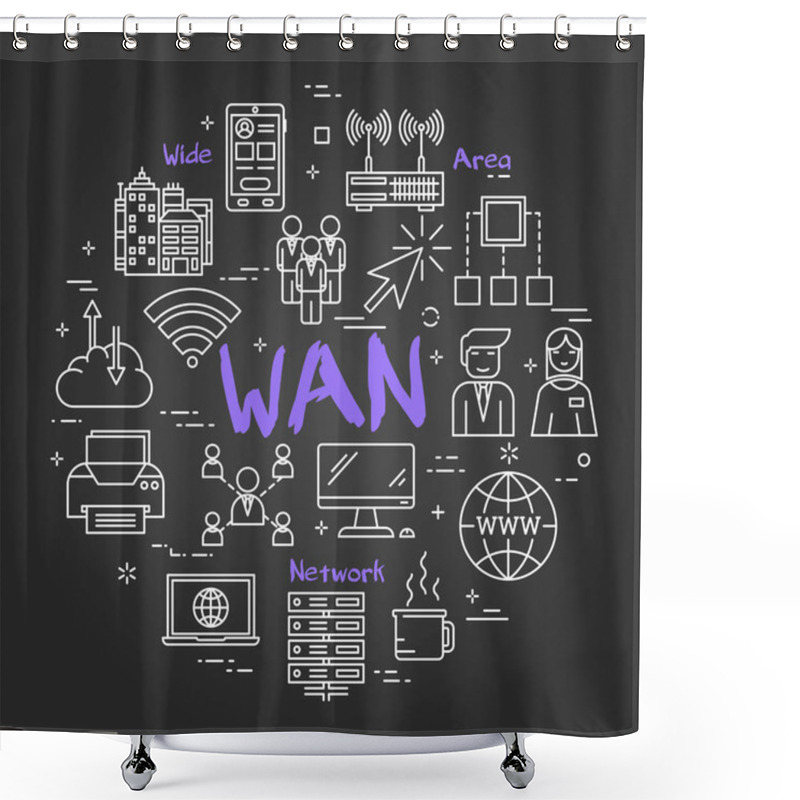 Personality  Chalk Board Concept - WAN Shower Curtains