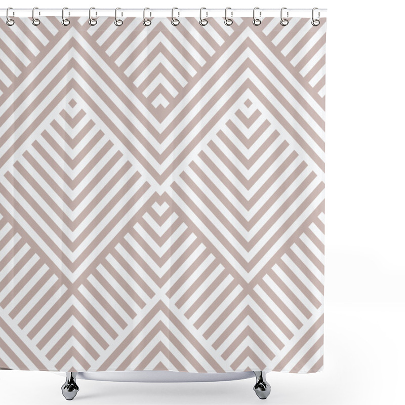 Personality  Abstract Stripped Geometric Background. Vector Illustration Shower Curtains