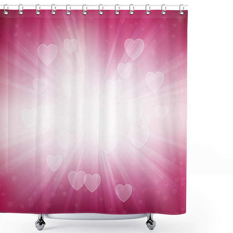 Personality  Heart Rays Background Shower Curtains