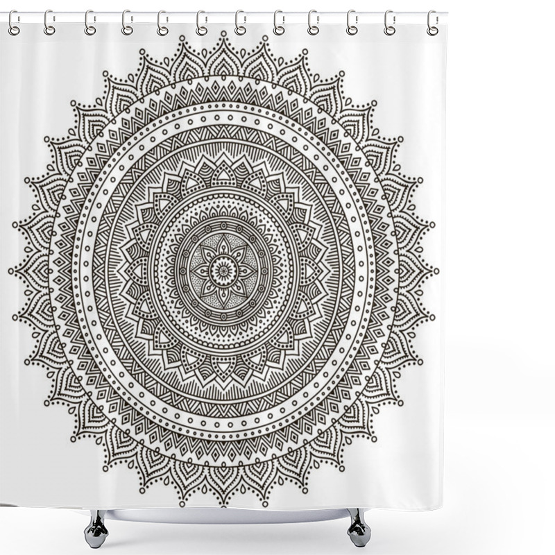 Personality  Mandala Round Ornament Shower Curtains