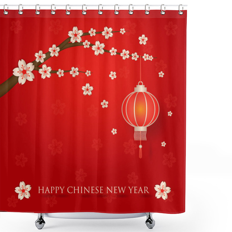 Personality  Chinese New Year Background Shower Curtains