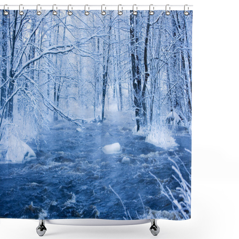 Personality  Winter Landscape Shower Curtains