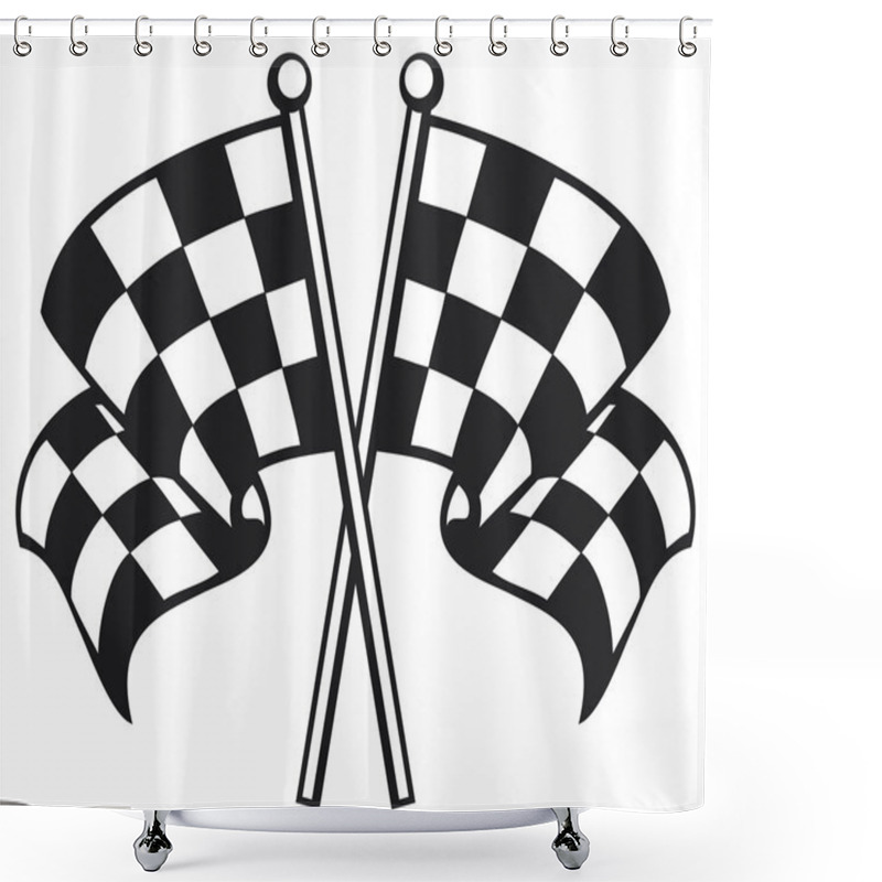 Personality  Race Flag Shower Curtains