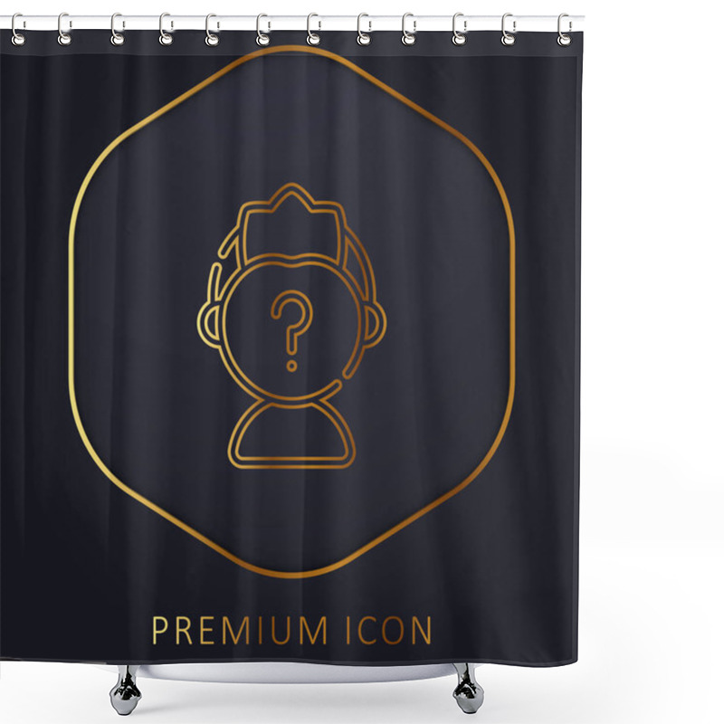 Personality  Anonymous Golden Line Premium Logo Or Icon Shower Curtains