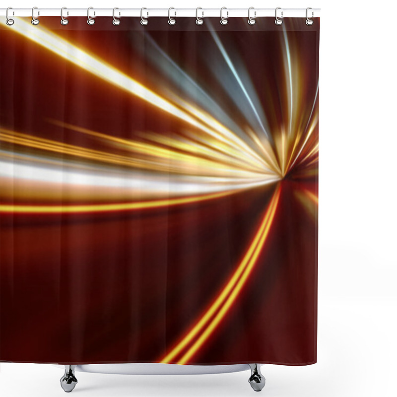 Personality  Acceleration Of The Motion On The Night Road Shower Curtains