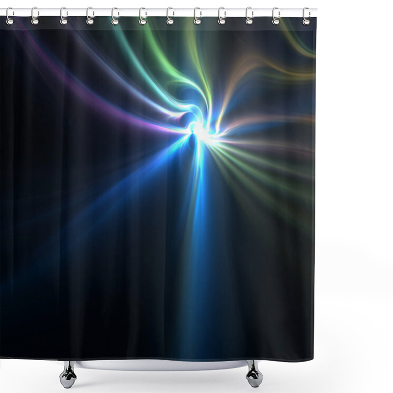 Personality  Funky Abstract Fractal Shower Curtains