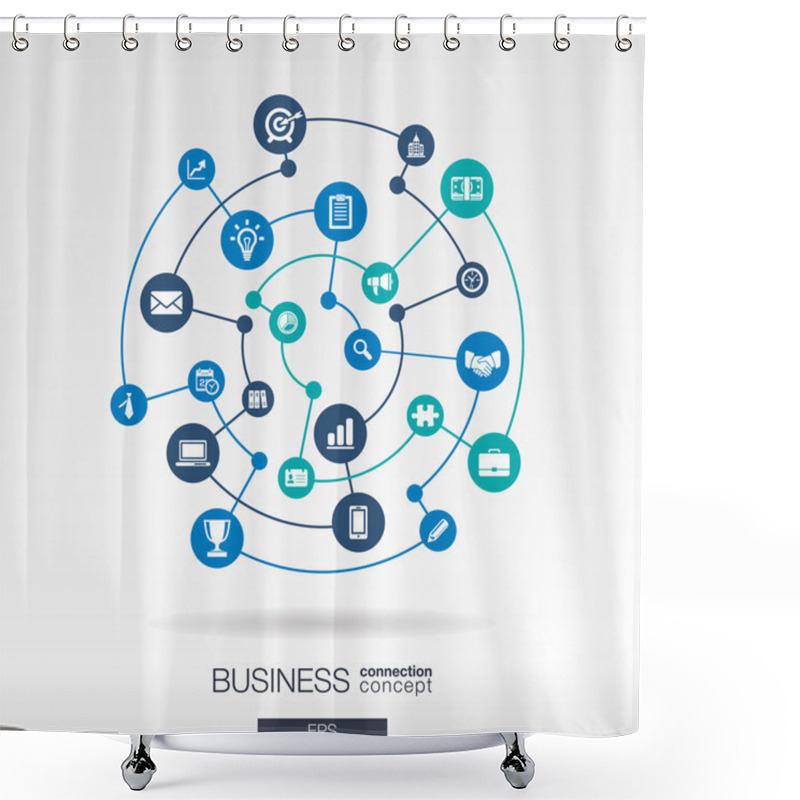 Personality  Business Connection Concept Shower Curtains