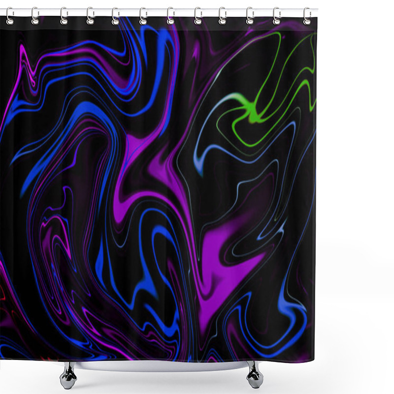 Personality  Colorful Digital Abstract Creative Background Made Of Curved Shapes. Illustration Texture For Flyer,card And Poster. Shower Curtains