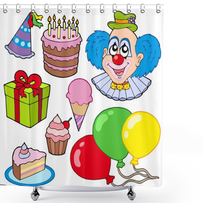 Personality  Collection Of Party Images Shower Curtains