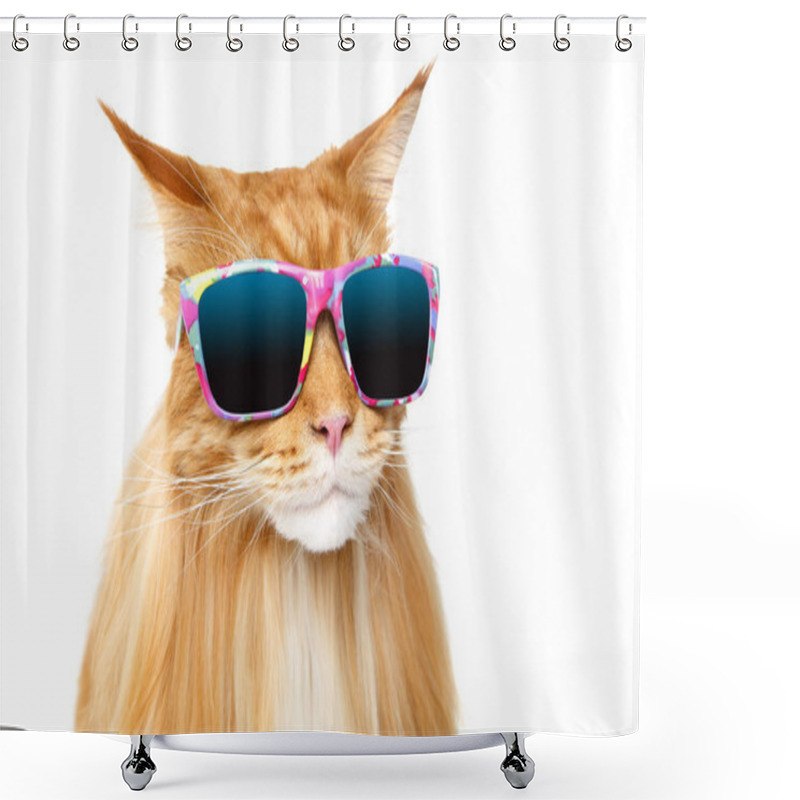 Personality  Beautiful Maine Coon Cat Shower Curtains