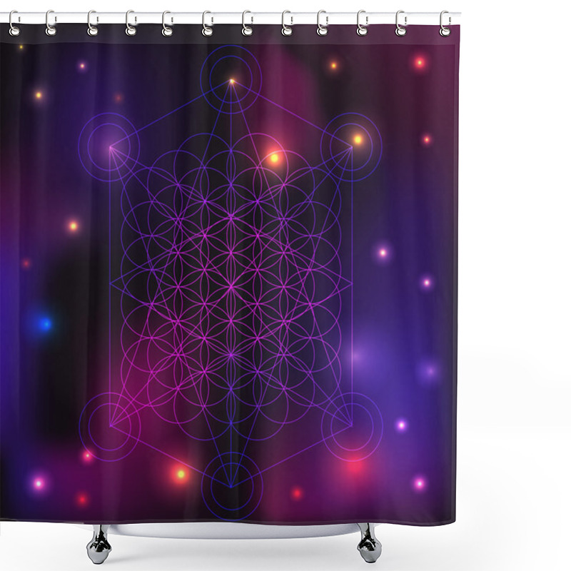 Personality  Acred Geometry Abstract Background Shower Curtains