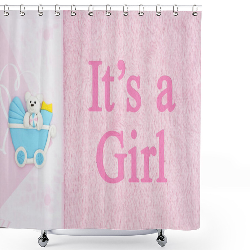 Personality  Old Fashion It's A Girl Message Shower Curtains