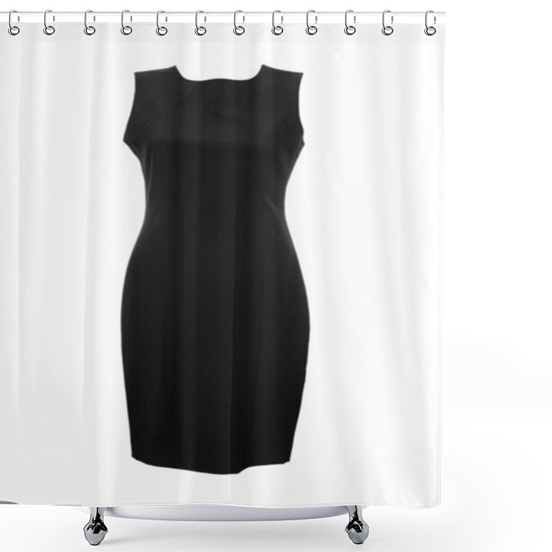 Personality  Black Dress Isolated On The White Shower Curtains