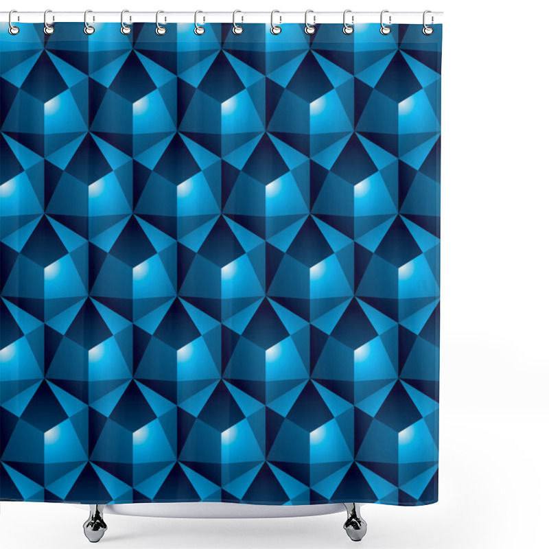 Personality  Covering With Cubes And Squares Shower Curtains