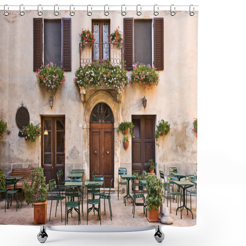 Personality  Italian Trattoria (tavern), Pienza, Tuscany, Italy Shower Curtains