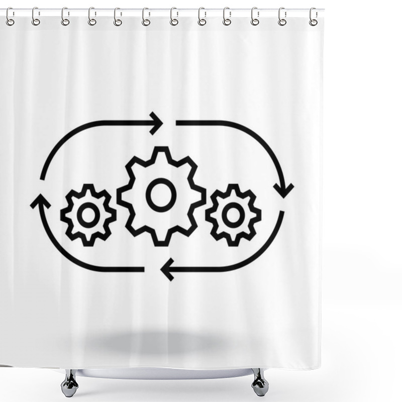 Personality  Operations Icon Vector.process Icon Vector. Shower Curtains