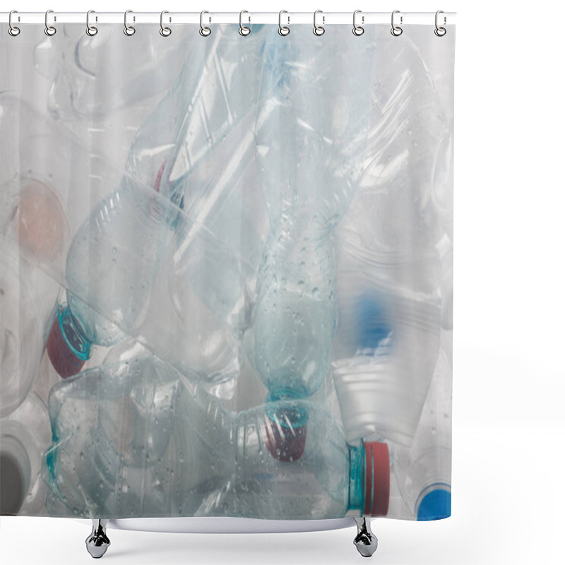 Personality  Close Up View Of Empty Plastic Bottles, Recycle Concept Shower Curtains