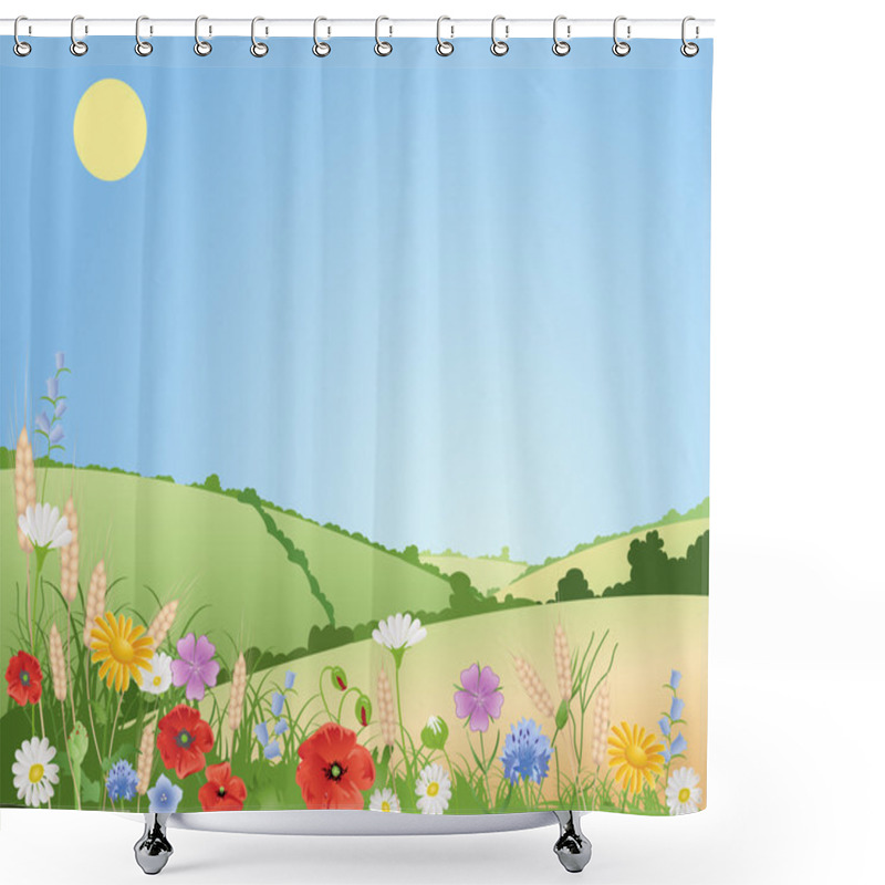 Personality  Summer Wildflowers Shower Curtains