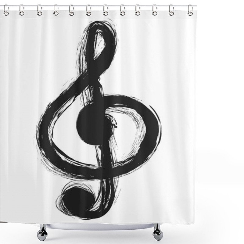 Personality  Musical Notes Icon Shower Curtains