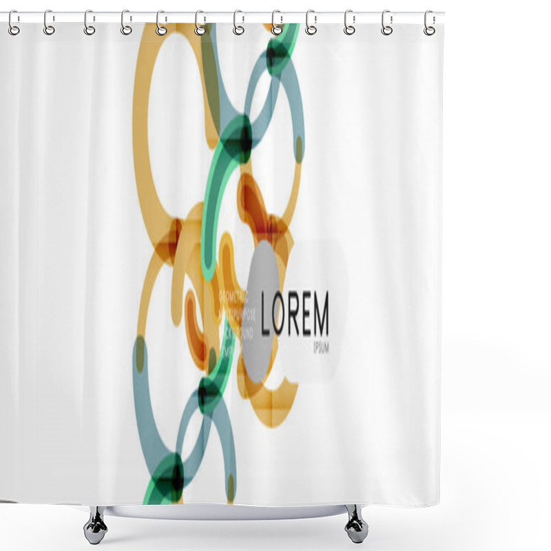 Personality  Linear Design Circle Background Shower Curtains