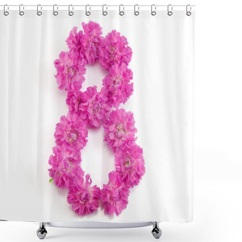 Personality  The Number Eight From Flowers Shower Curtains