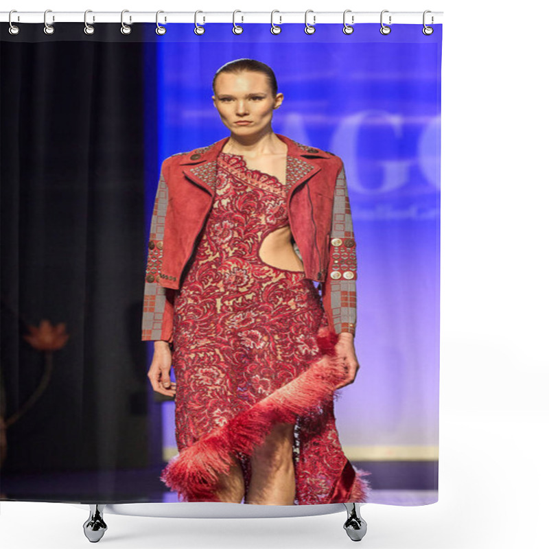 Personality  AGG Anton Giulio Grande - Runway - Milan Fashion Week - Womenswear Fall/Winter 2024-2025MILAN, ITALY - FEBRUARY 20: The Runway At The AGG Fashion Show During The Milan Fashion Week Womenswear . (Photo By Mauro Di Bonaventura ) Shower Curtains