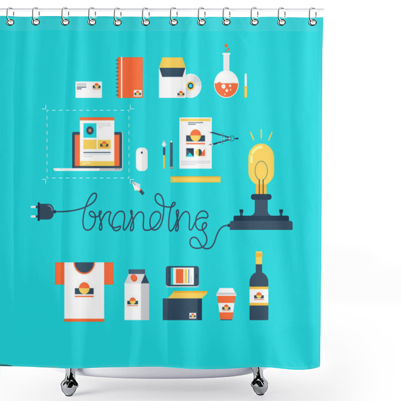 Personality  Branding Shower Curtains