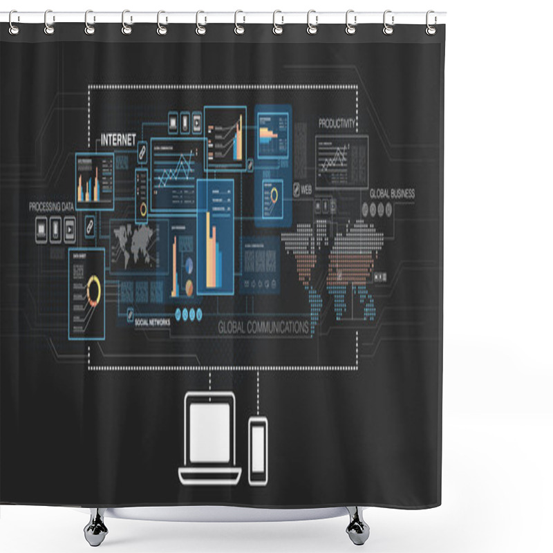 Personality  Online Business And Cloud Computing Technology Shower Curtains