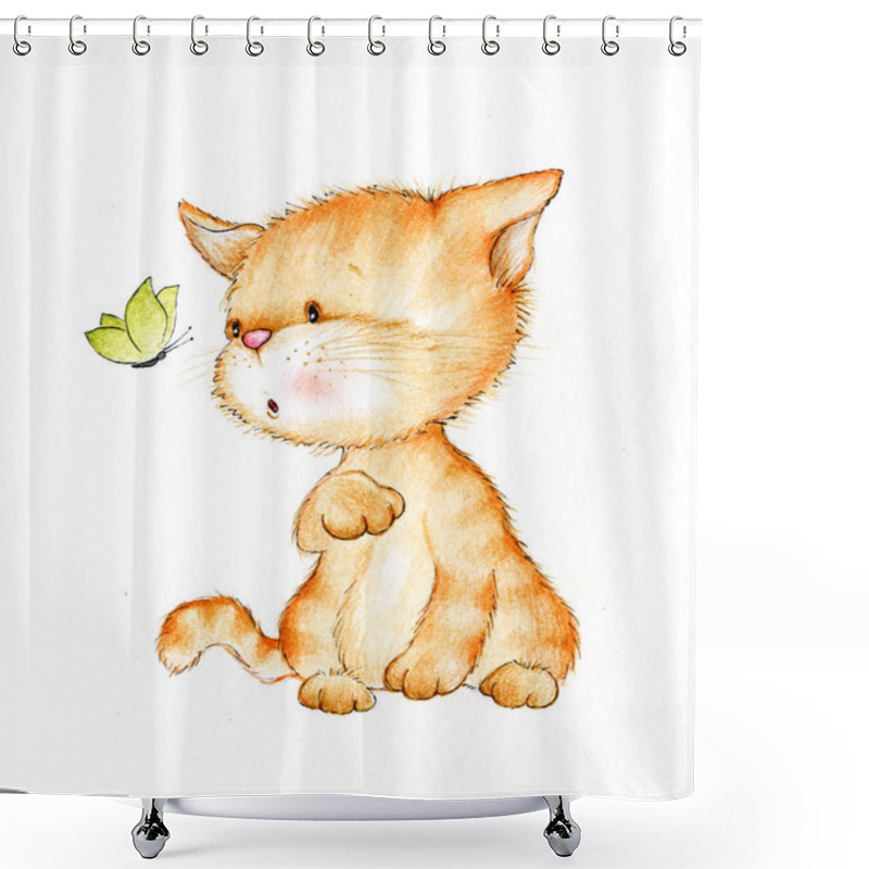 Personality  Cute Kitten Shower Curtains