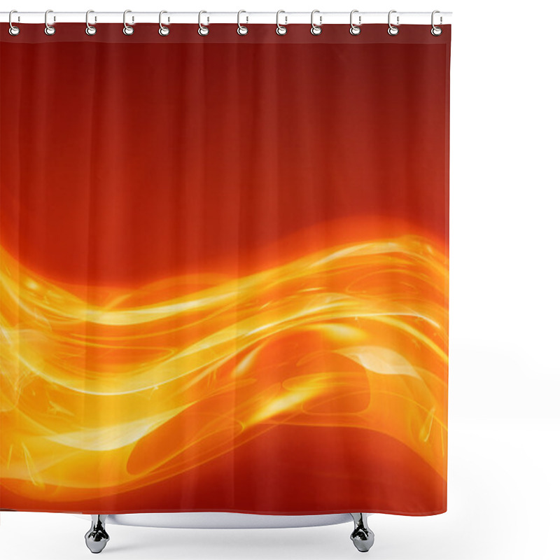 Personality  Abstract Flowing Heat Shower Curtains