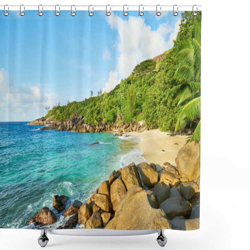 Personality  Anse Major Beach, Mahe, Seychelles Shower Curtains