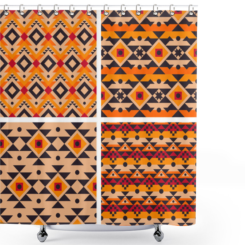 Personality  Tribal Seamless Patterns Shower Curtains