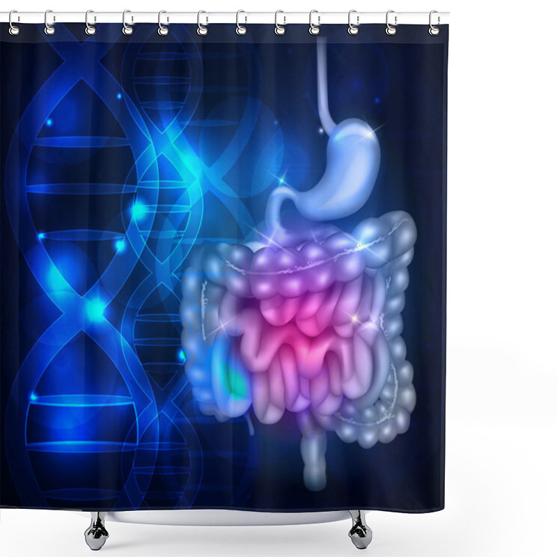 Personality  Bowels And Stomach Abstract Scientific Background Shower Curtains