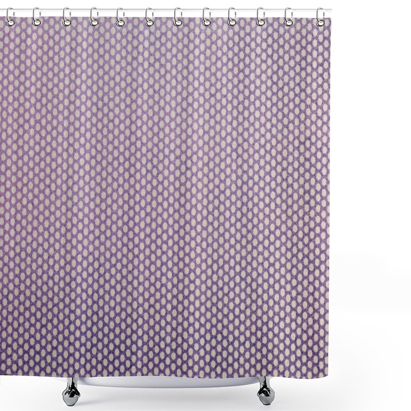 Personality  Top View Of Violet Spotted Textile As Background  Shower Curtains