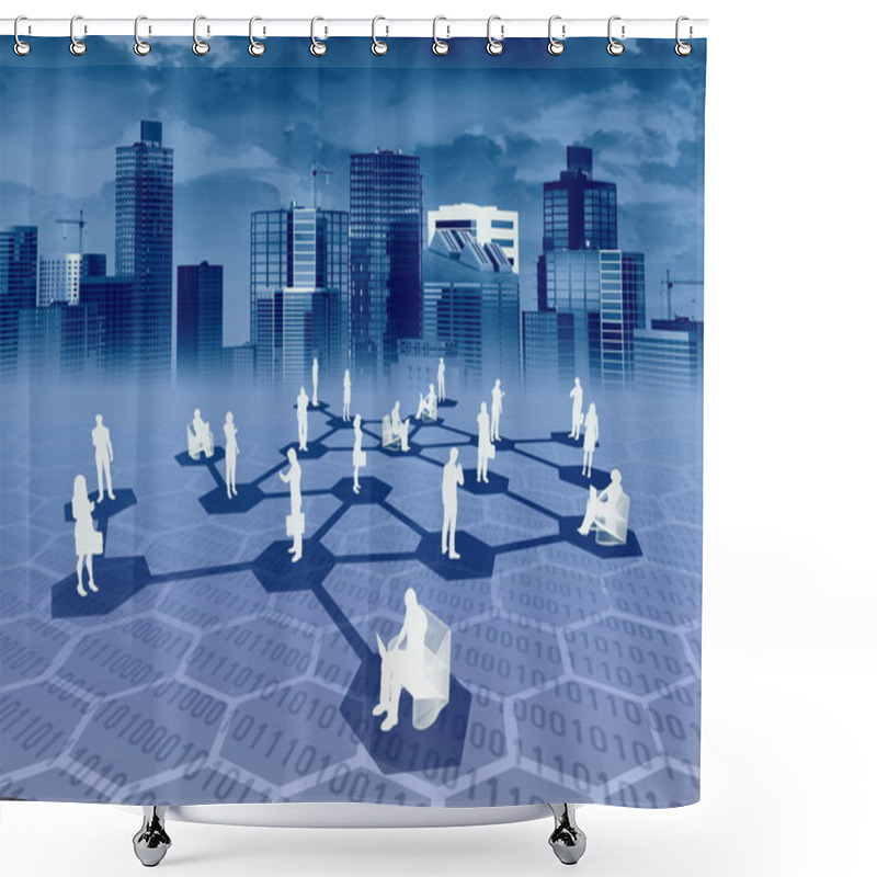 Personality  Business Network Shower Curtains