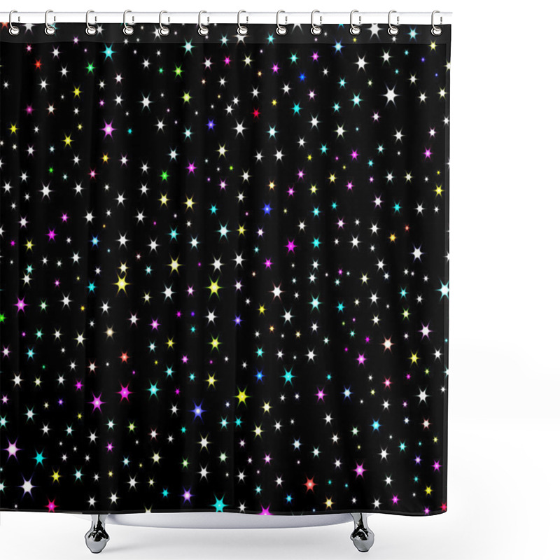 Personality  Space Background, Night Sky And Stars Shower Curtains