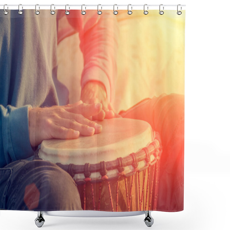 Personality  Musician Plays The Drums Shower Curtains