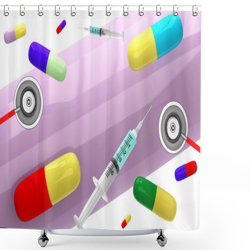 Personality  Medical Background Shower Curtains